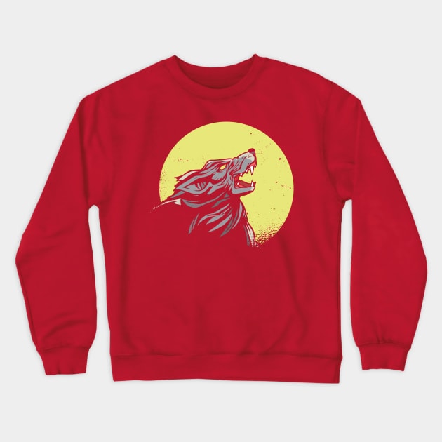 wolf moon Crewneck Sweatshirt by IconRose